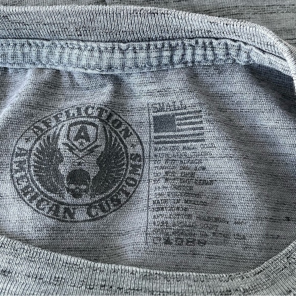 Affliction locked and loaded distressed gray t-Shirt tee skulls 35427 - Picture 10 of 10